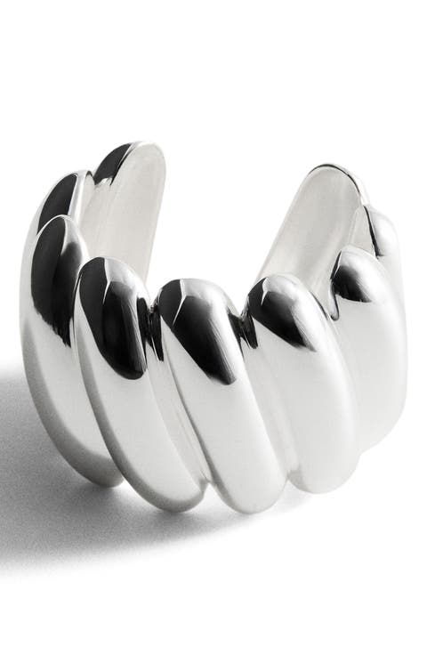 x Kaia Gerber Ridge Embossed Cuff Bracelet