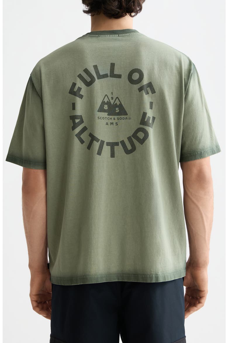 Loose Fit Garment Dyed Cotton Graphic T-Shirt, Alternate, color, THYME