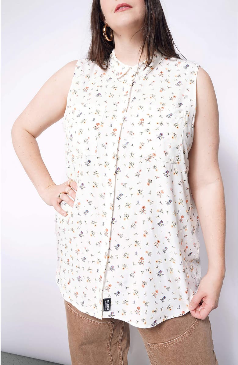 WILDFANG The Empower Sleeveless Button Up, Alternate, color,