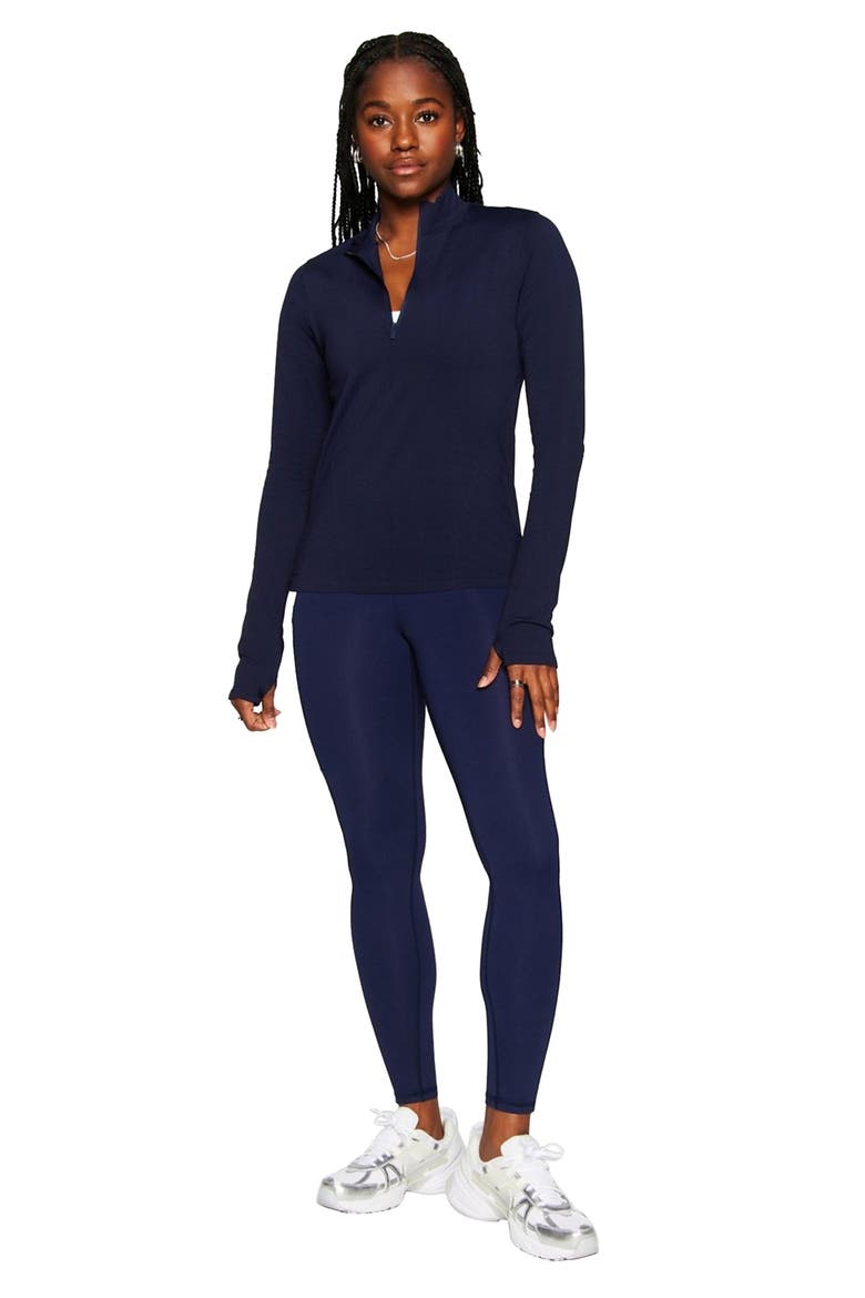 Women's Feather Tech+ Half-zip Top, Alternate, color, Deep Navy