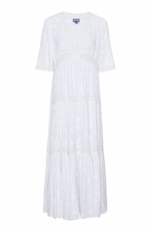Vilebrequin Disco Butterflies Rayon Dress In Blanc