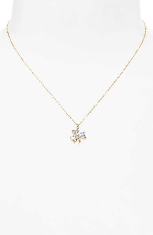 Argento Vivo Cubic Zirconia Clover Pendant Necklace