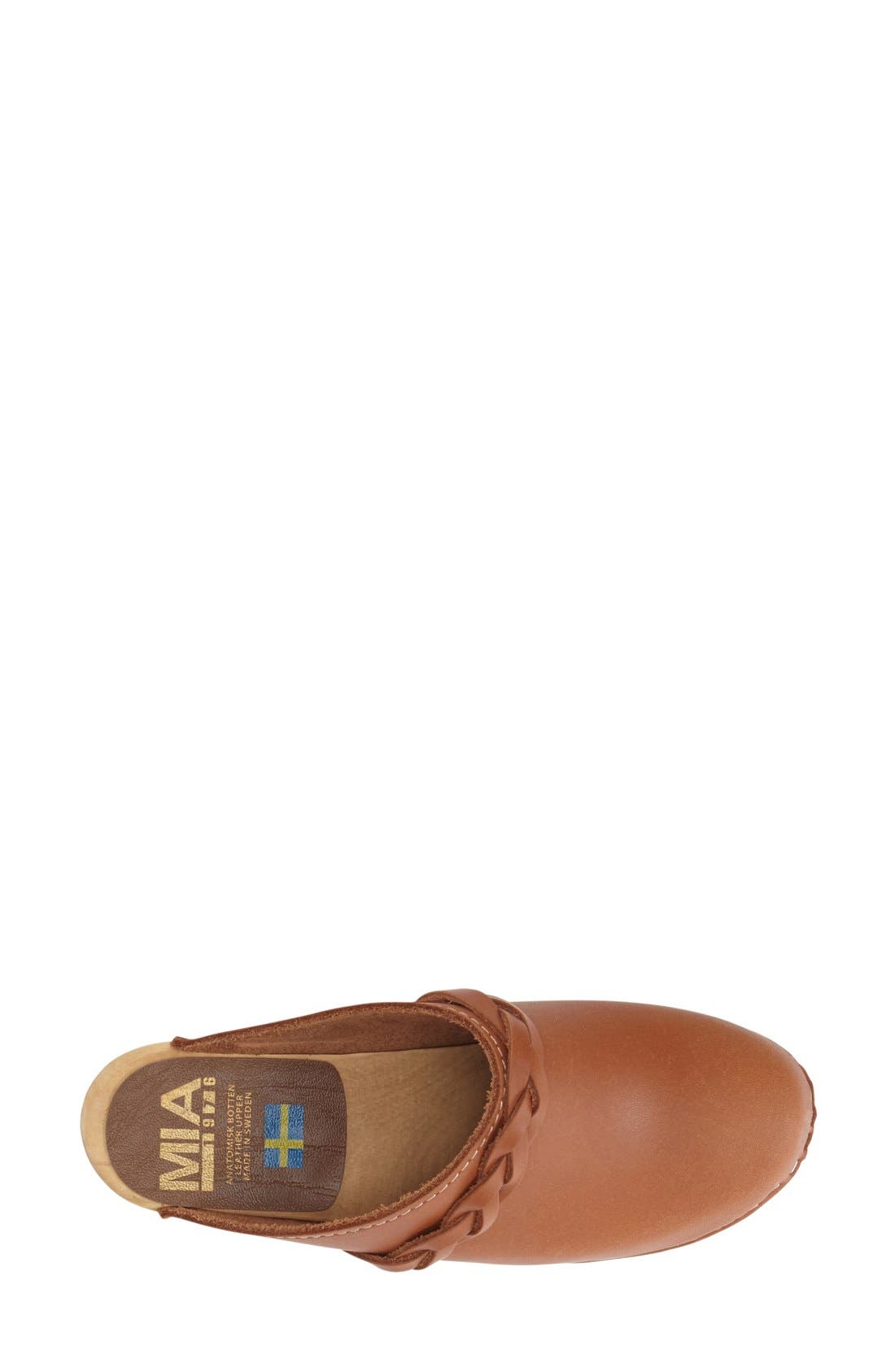 'Elsa' Clog, Alternate, color, LUGGAGE LEATHER