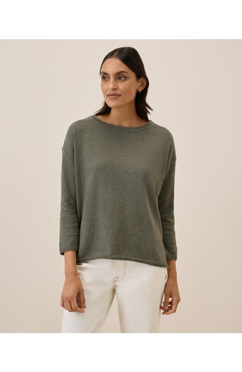 Pact Organic Cotton Classic Fine Knit Wide Neck Sweater, Main, color, 