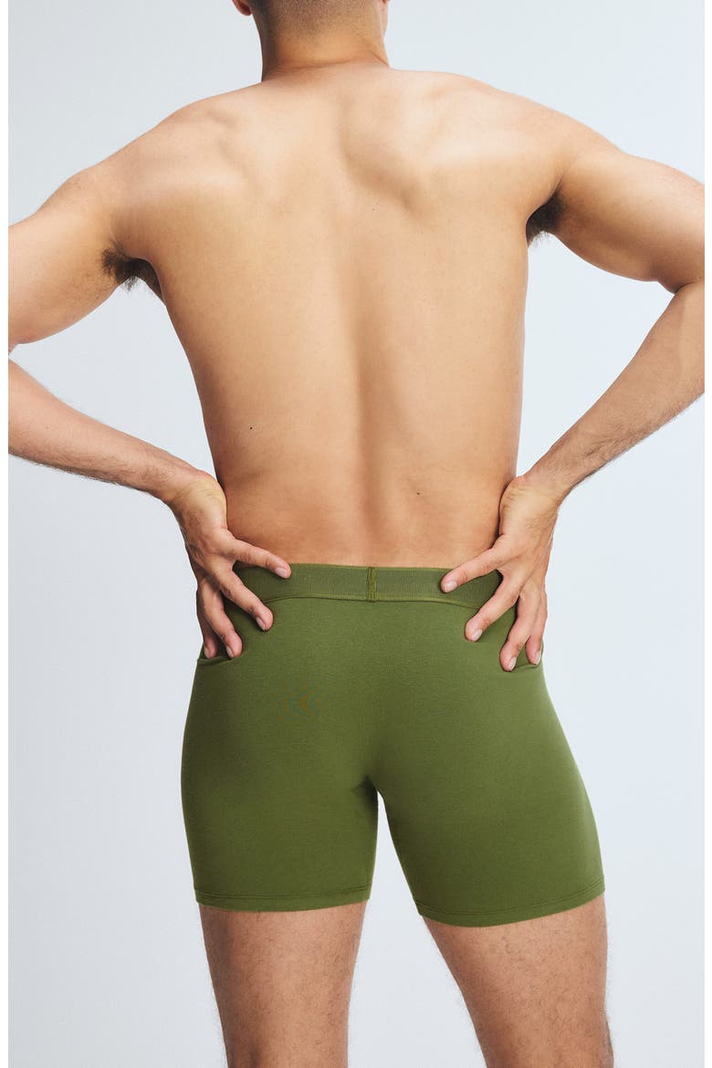 Savage X Cotton Blend Boxer Briefs, Alternate, color, GREEN SCENE