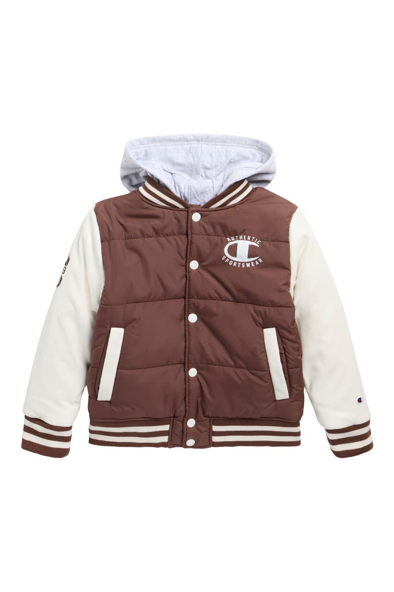 Kids' Puffer Jacket, Main, color, CHESTNUT