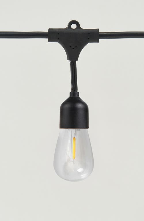 Brightech Solar-powered Weatherproof Led 48' Outdoor String Lights In Classic Black- 48' (15 Bulbs)