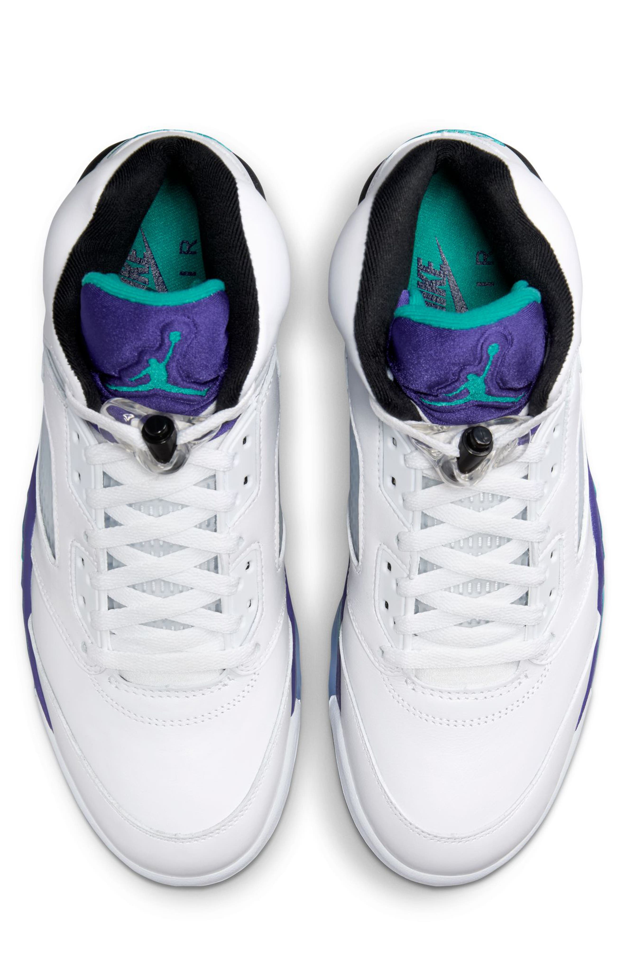 Jordan Air Jordan 5 Retro OG Sneaker, Alternate, color, White/ Emerald/ Grape/ Black