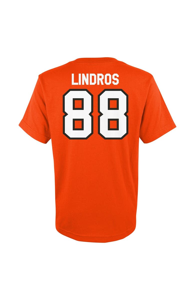 Mitchell & Ness Youth Mitchell & Ness Eric Lindros Orange Philadelphia Flyers Name & Number T-Shirt, Alternate, color,