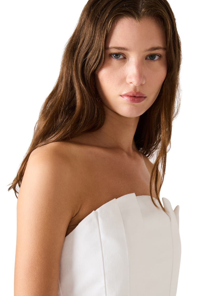 Luciella Strapless Minidress, Alternate, color, WHITE