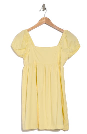 Abound Floral Babydoll Dress In Yellow Mellow