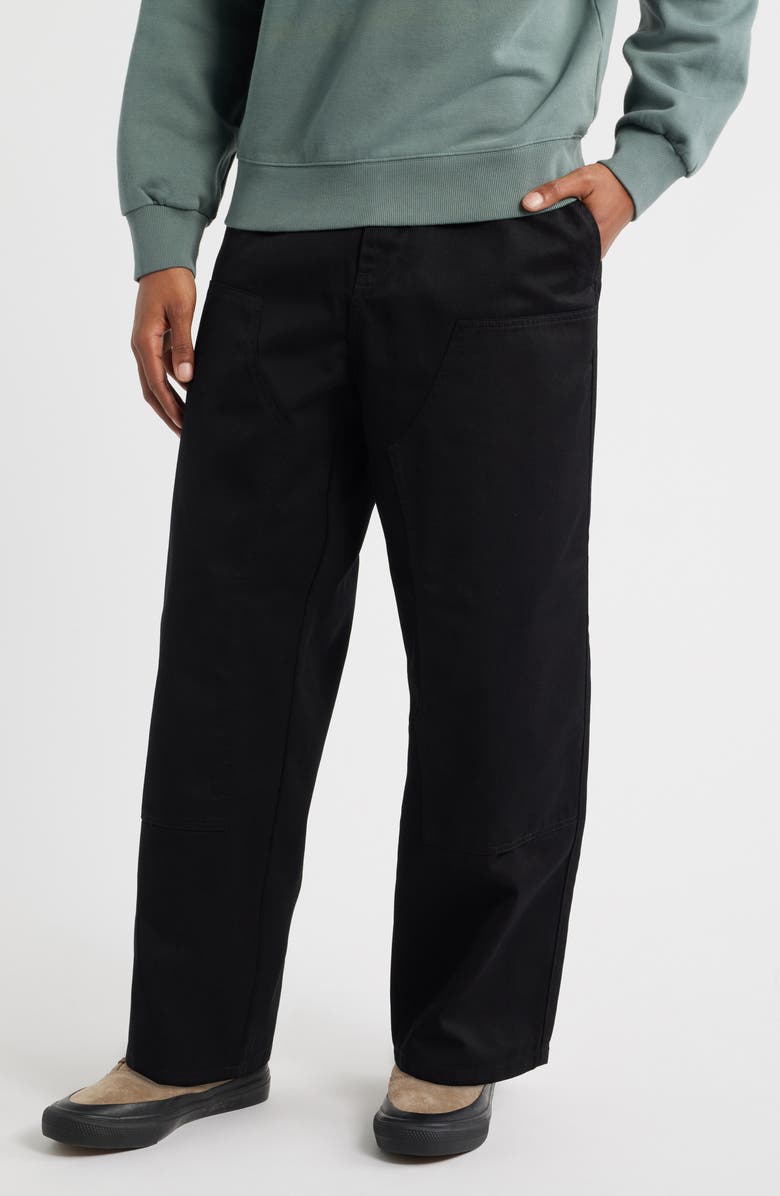Carhartt Work In Progress Brady Double Knee Chinos, Main, color, Black (Rinsed)