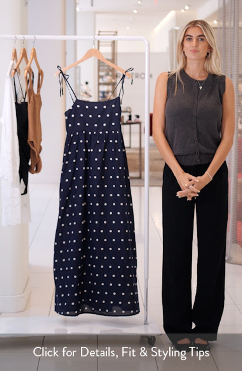 Valory Tie Strap Cotton & Linen Cover-Up Maxi Dress, sales video thumbnail