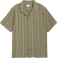 Marine Layer Stripe Cotton Dobby Camp Shirt