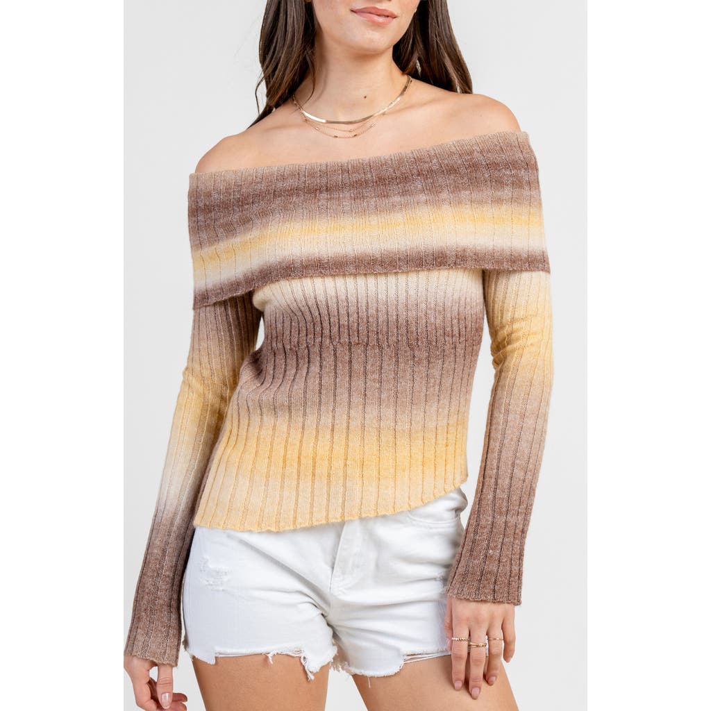 Beivy Off The Shoulder Sweater In Multi