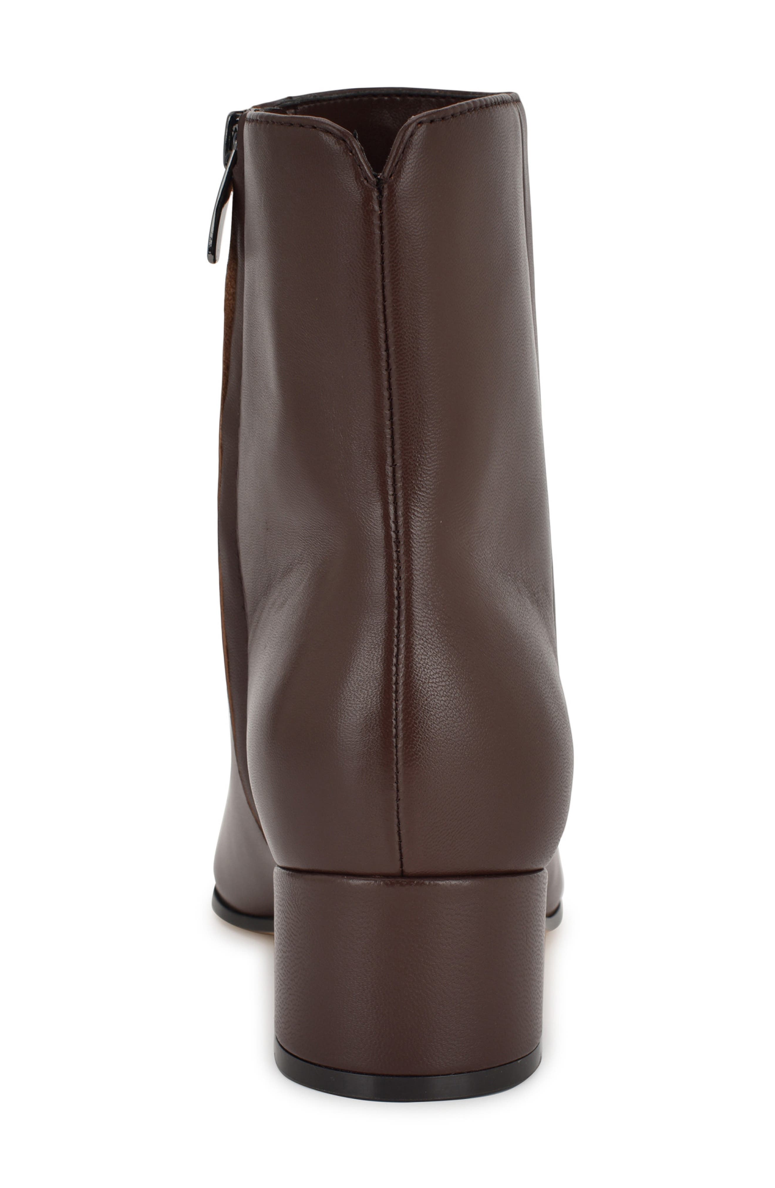 Maribu Pointed Toe Bootie, Alternate, color, DARK BROWN LEATHER