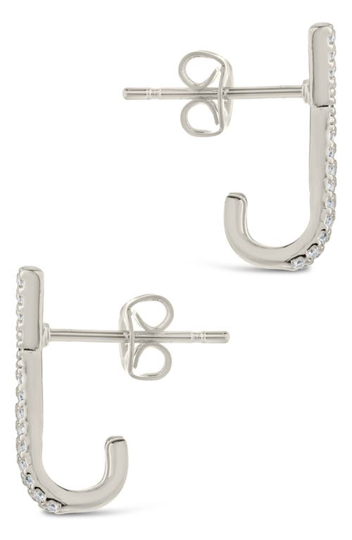 Sterling Forever Katie Cubic Zirconia Cross Stud Earrings In Metallic