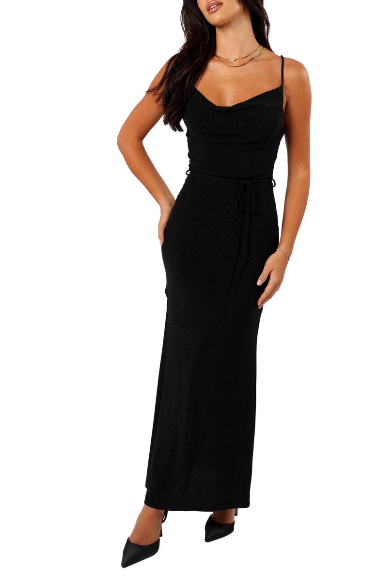 Petal & Pup Emily Tie Waist Maxi Dress, Main, color, 