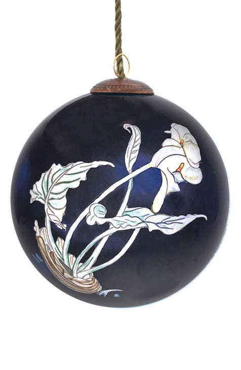 Calla Lilies (Bert Savoy) by Charles Demuth Hand Painted Glass Ornament