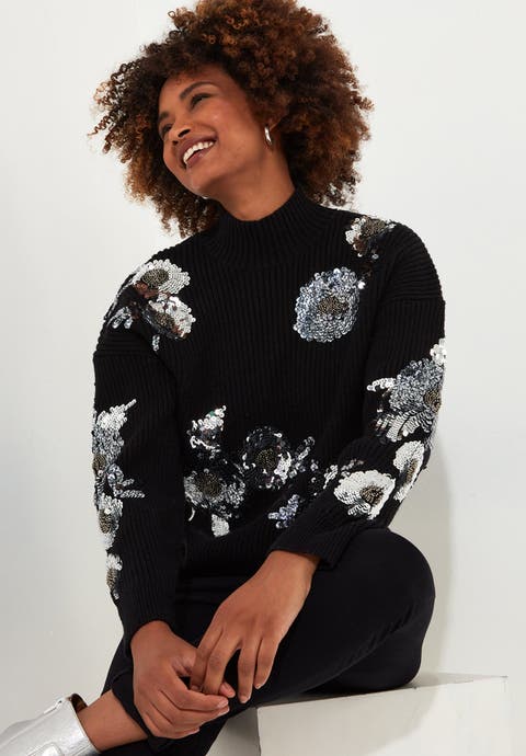 Mockneck Shimmer Sweater (Plus)