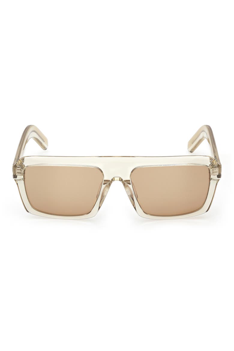 55MM Square Sunglasses, Main, color, SHINY YELLOW / BROWN