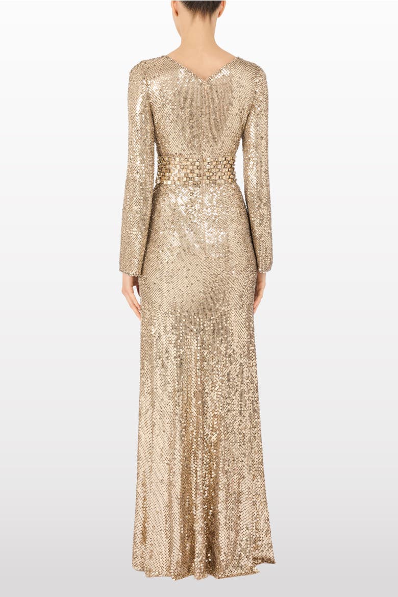 June Sequin Embellished Maxi Dress, Alternate, color, Illusion