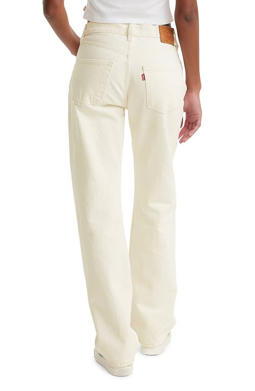Levi's Womens Ecru Booper No Damage 501 Cropped Straight-leg High-rise Jeans In White