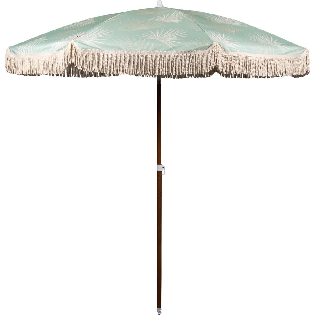 Picnic Time Summerland Portable Beach Umbrella In Light Green