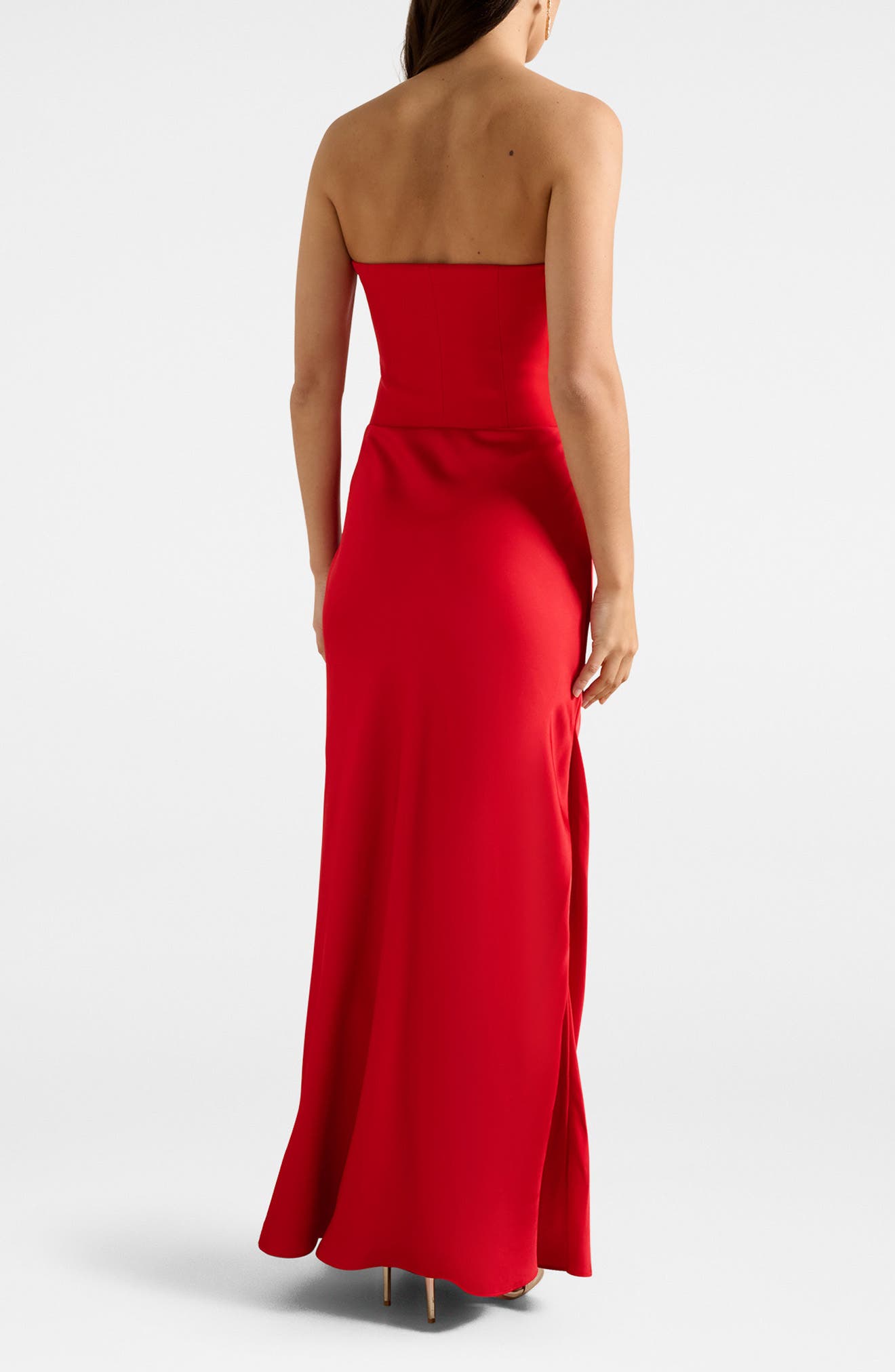 Isra Draped Waist Strapless Gown - image 2