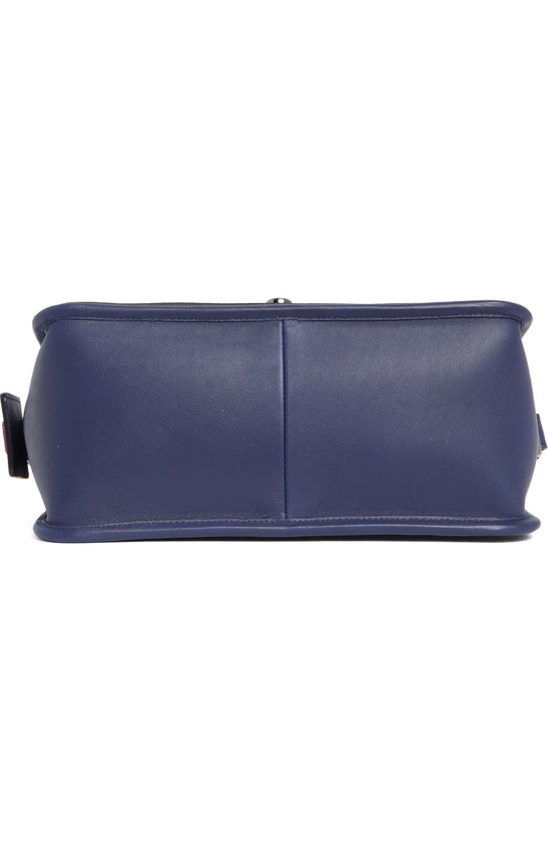 Longchamp Mademoiselle Medium Leather Satchel, Alternate, color, Navy