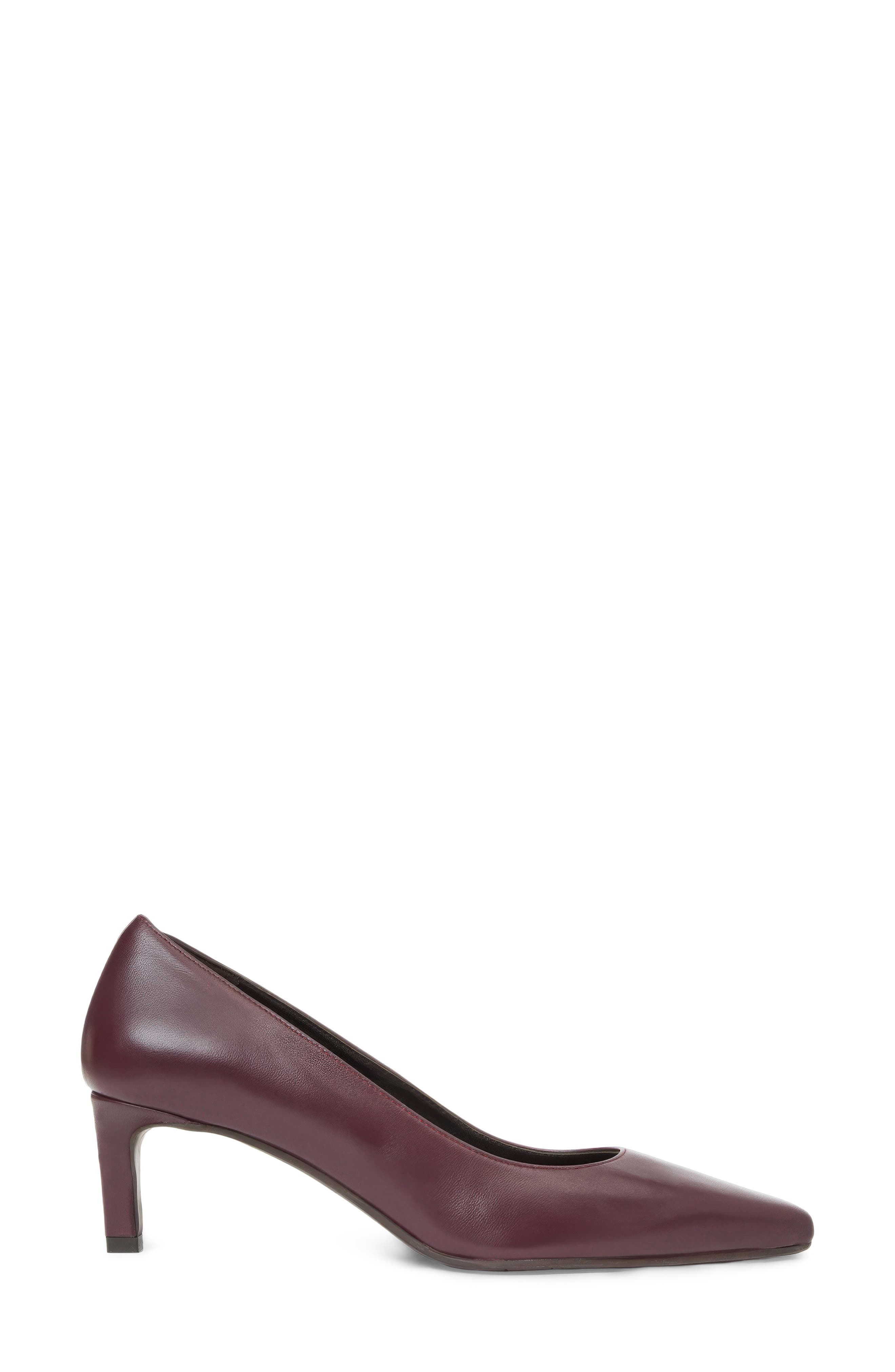 Chloe Waterproof Pointed Toe Pump, Alternate, color, WINE NAPPA