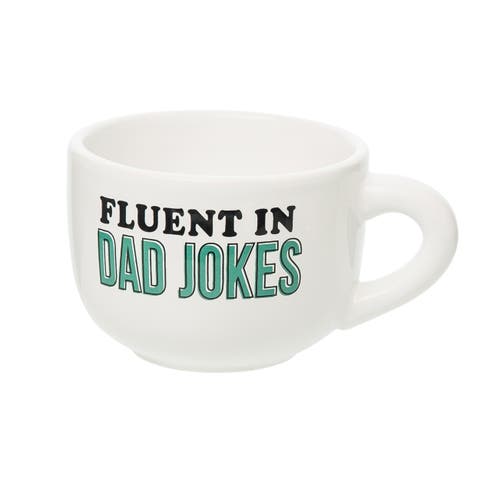 Dad Jokes Cappuccino Mug Ceramic White 24 oz