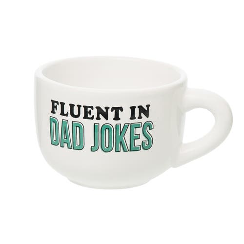 Totalee Gift Dad Jokes Cappuccino Mug Ceramic White 24 oz