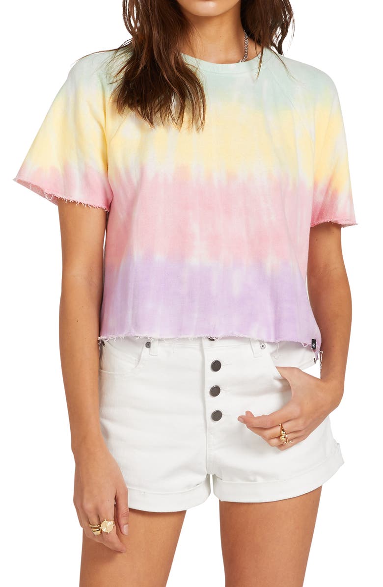 Volcom Part of My Crew Short Sleeve Sweatshirt, Main, color, 