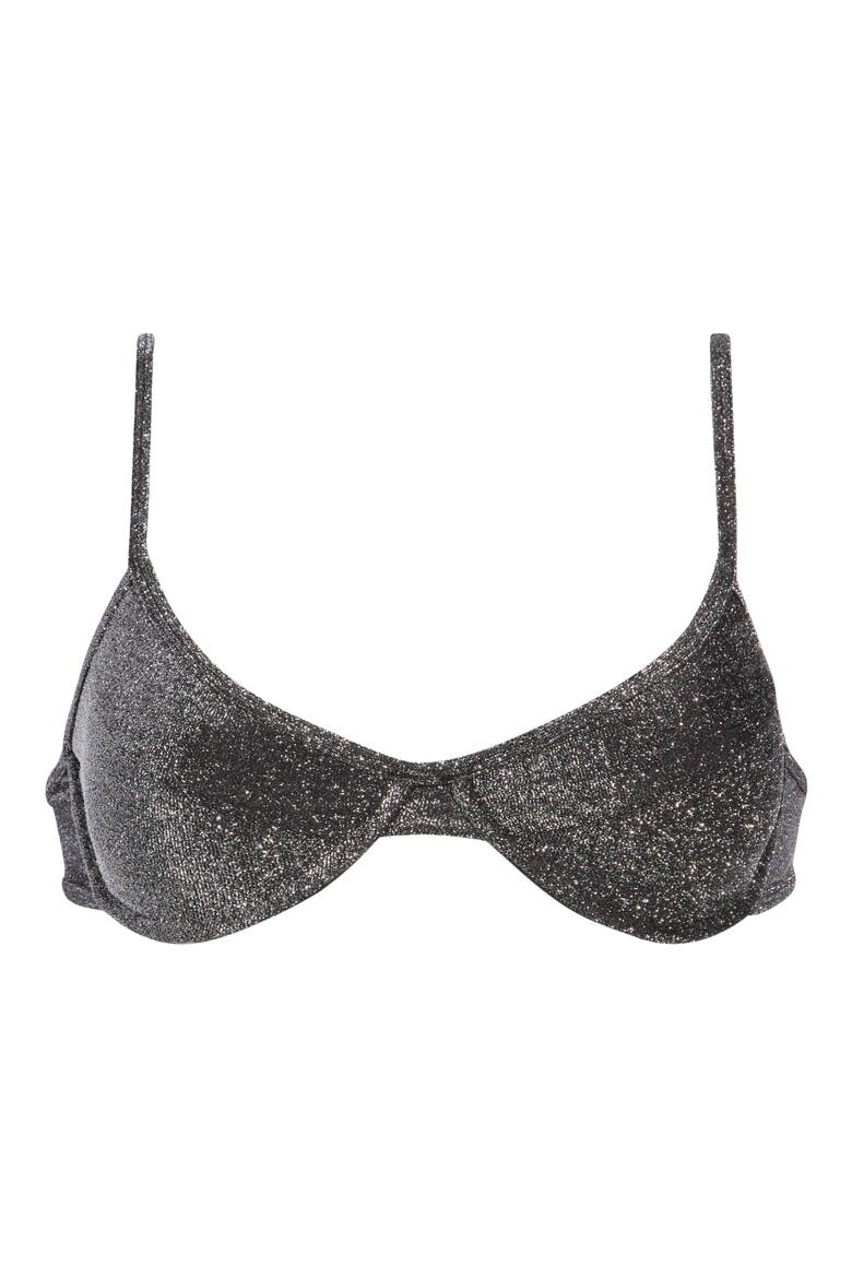 West Coast Bikini Top, Alternate, color, SPARKLE BLACK