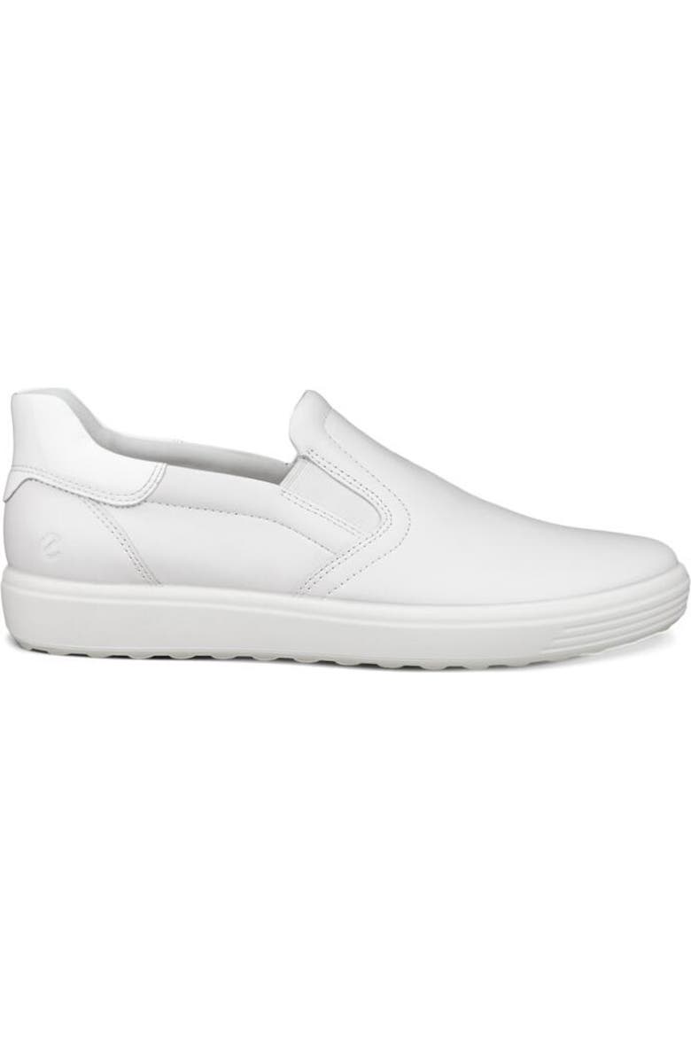 ECCO Soft 7 Slip-On Sneaker, Alternate, color, White/ Patent White