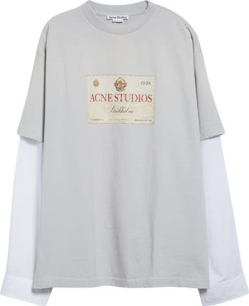 ●ESC STUDIO● double neck t-shirt (3色) unisex DOUBLE FOX HEAD PATCH CROPPED TEE-SHIRT | Maison Kitsuné