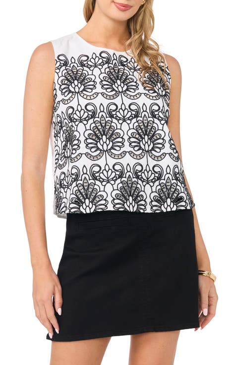 Embroidered Cotton Shell