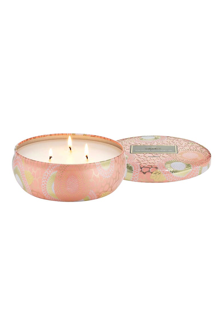 Kalahari Watermelon 3-Wick Tin Candle, Alternate, color, WATERMELON