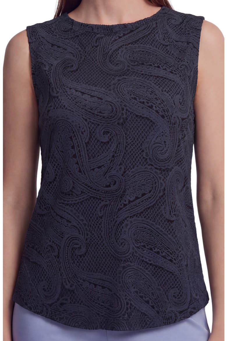 Crochet Womens Muscle Tank, Alternate, color, CROCHET CAVIAR
