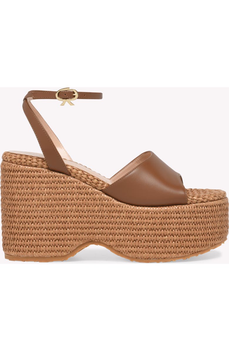 Gianvito Rossi Thalia Sandal, Main, color, Brown Leather