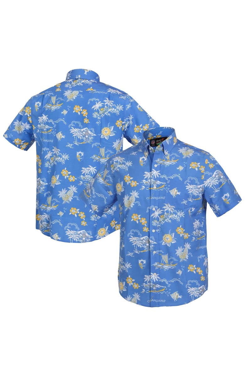 Reyn Spooner Men's Reyn Spooner Powder Blue Los Angeles Chargers Throwback Kekai Performance Button-Down Shirt, Main, color, Powder Blue