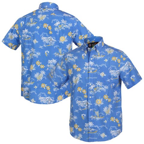 Men's Reyn Spooner Powder Blue Los Angeles Chargers Throwback Kekai Performance Button-Down Shirt