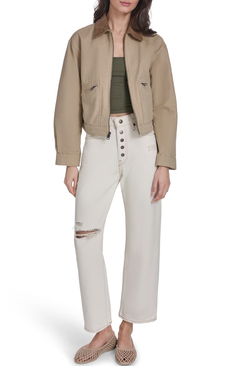 Crop Utility Jacket, Alternate, color, ECRU
