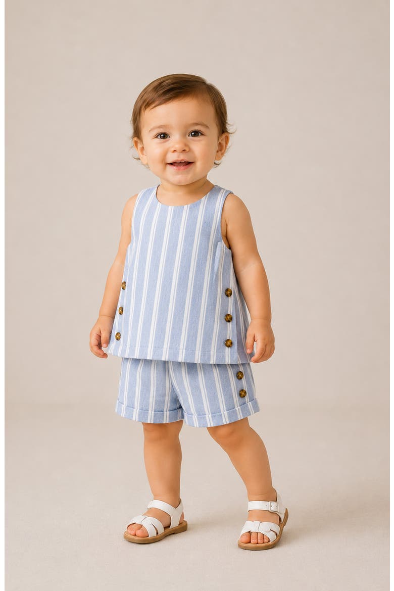 Sailor Tank & Shorts Set, Alternate, color, BLUE