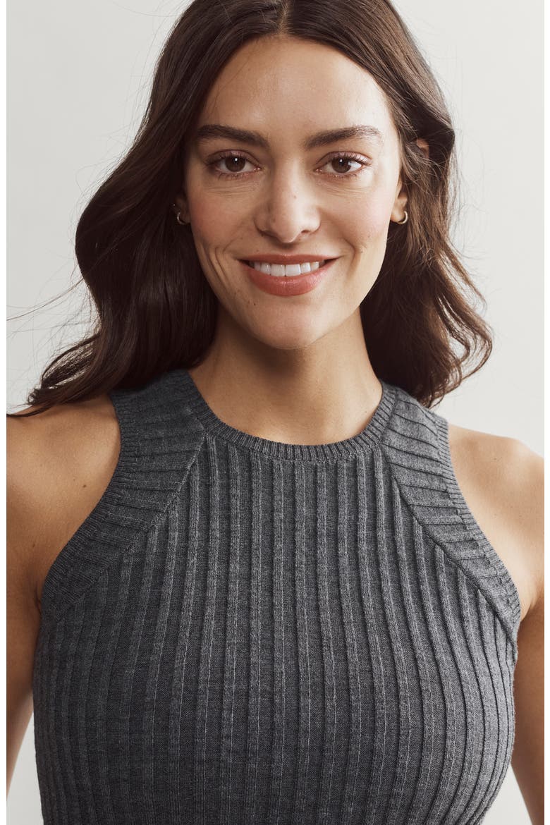 Porto Tank Sweater, Alternate, color, CHARCOAL HEATHER