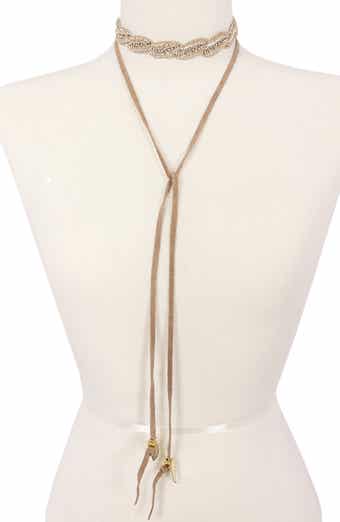 OLIVIA WELLES Fancy Foliage Choker Necklace
