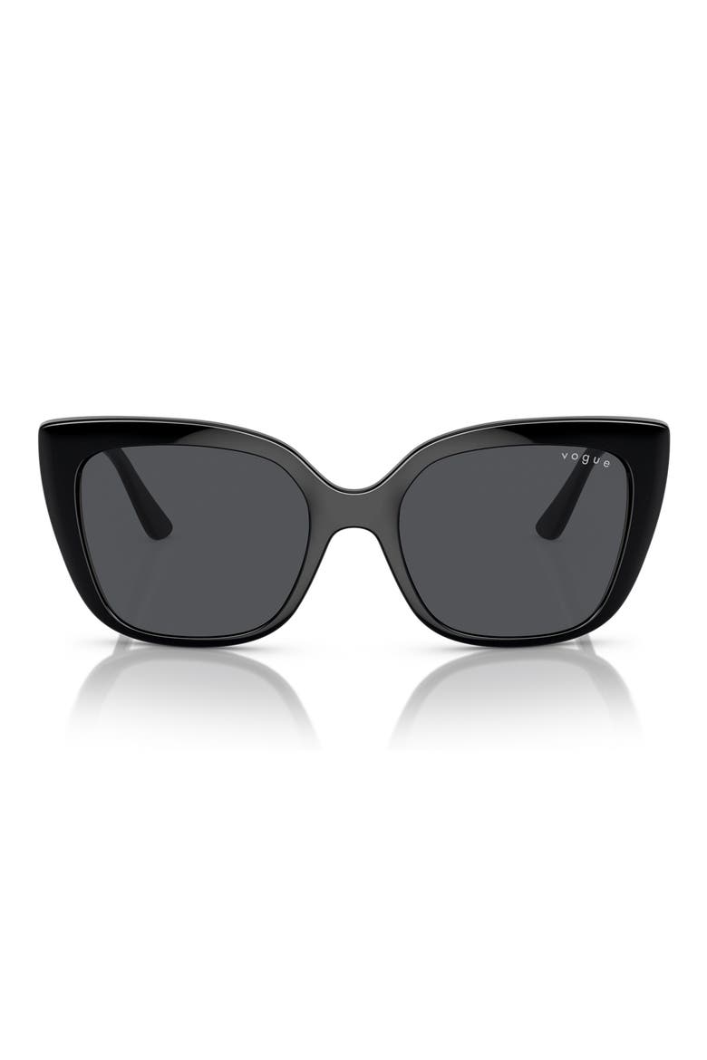 VO5337S 53mm Square Cat Eye Sunglasses, Main, color, BLACK / GREY