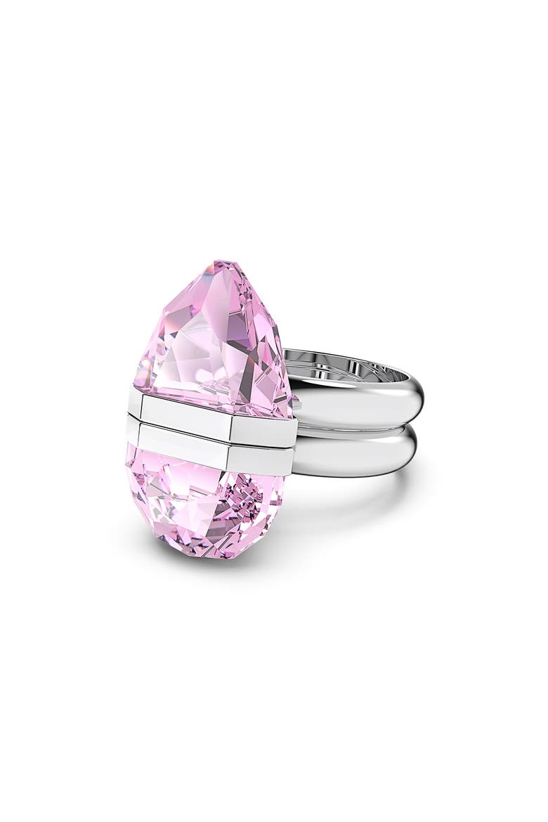 Lucent Set of 2 Stacking Rings, Main, color, ROSALINE SILVER
