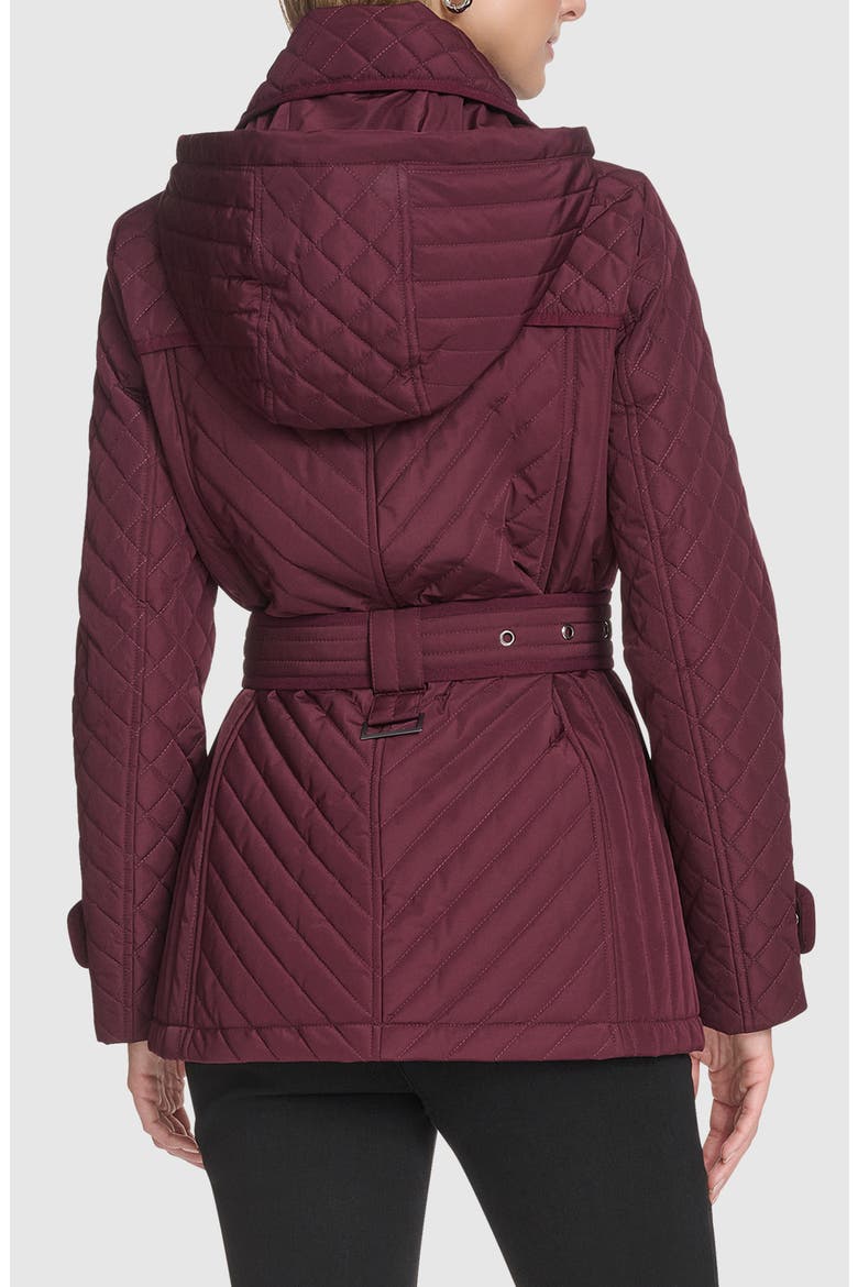 Brinklee Water Resistant Quilted Jacket, Alternate, color, AUBERGINE